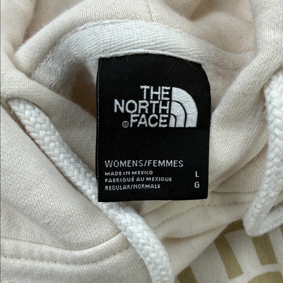 The North Face Women`s Off-White Hoodie Sz L - Picture 2 of 6